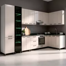 Модульная кухня Ambianta Bonita Uno, МДФ, Белый/Кашемир