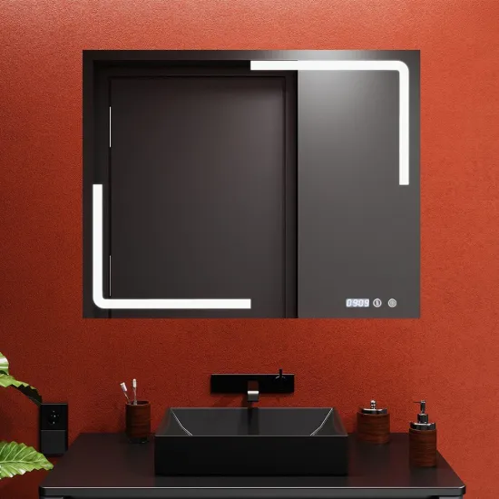 Зеркало для ванной Bayro Edge 100x80 LED touch c подогревом, часами и термометром (123792)