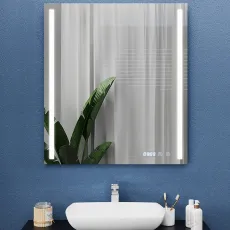 Зеркало для ванной Bayro Sigma 50x80 LED touch c подогревом, часами и термометром (123800)
