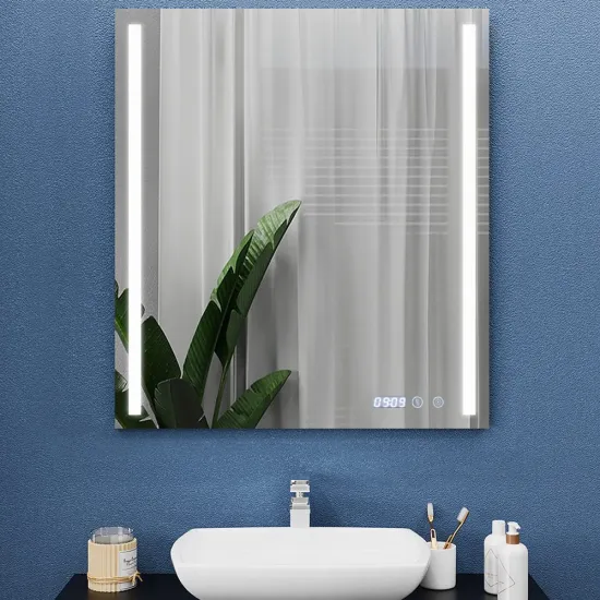 Зеркало для ванной Bayro Sigma 50x80 LED touch c подогревом, часами и термометром (123800)