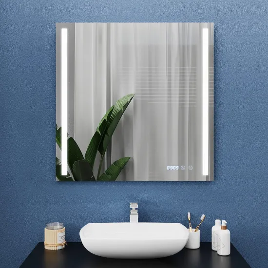 Зеркало для ванной Bayro Sigma 70x80 LED touch c подогревом, часами и термометром (123802)