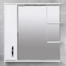 Dulap-oglindă baie Bayro Allure 80x75 stânga Alb lucios (104836)