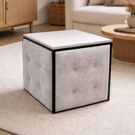 Пуф 6 в 1 ML-Mobila Transformer, Серый 112/Парадис 90