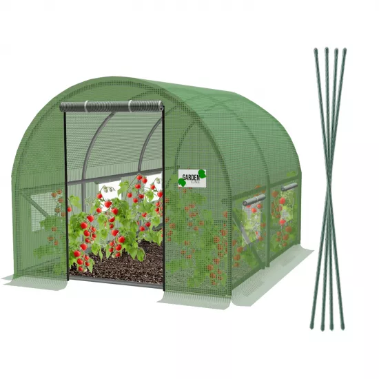 Садовая теплица GardenLine TUN5545 2x2x2m, 140 g/m3, Ø 19 mm, толщина 0.6 mm
