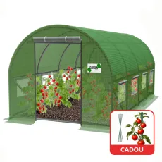 Sera pentru gradina GardenLine TUN5613 6x3x2m, 140 g/m3, Ø 25 mm, grosime 0.6 mm