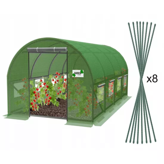 Садовая теплица GardenLine TUN5613 6x3x2m, 140 g/m3, Ø 25 mm, толщина 0.6 mm
