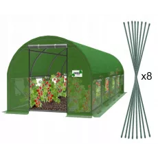 Sera pentru gradina GardenLine TUN5620 8x3x2m, 140 g/m3, Ø 25 mm, grosime 0.65 mm