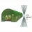 Sera pentru gradina GardenLine TUN8009 10x4x2m, 140 g/m3, Ø 25 mm, grosime 0.65 mm