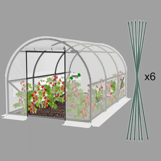 Садовая теплица GardenLine TUN5569 3x2x2m, 140 g/m3, Ø 19 mm, толщина 0.6 mm