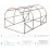 Садовая теплица GardenLine TUN5569 3x2x2m, 140 g/m3, Ø 19 mm, толщина 0.6 mm