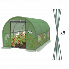 Садовая теплица GardenLine TUN6193 3x2x2m, 130 g/m3, Ø 19 mm, толщина 0.6 mm
