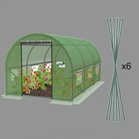 Садовая теплица GardenLine TUN6193 3x2x2m, 130 g/m3, Ø 19 mm, толщина 0.6 mm