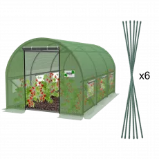 Садовая теплица GardenLine TUN6209 3x2x2m, 130 g/m3, Ø 16 mm, толщина 0.5 mm