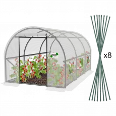 Садовая теплица GardenLine TUN5590 4x2,5x2m, 140 g/m3, Ø 19 mm, толщина 0.6 mm