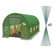 Садовая теплица GardenLine TUN5606 4x2,5x2m, 140 g/m3, Ø 25 mm, толщина 0.6 mm