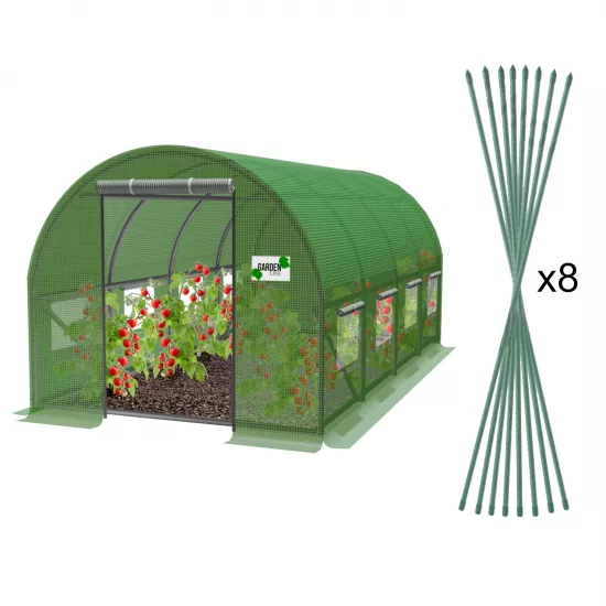 Садовая теплица GardenLine TUN5606 4x2,5x2m, 140 g/m3, Ø 25 mm, толщина 0.6 mm