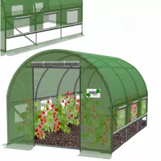 Садовая теплица GardenLine TUN3910 3x2x2m, 140 g/m3, Ø 19 mm, толщина 0.6 mm, с дополнительной вентиляцией
