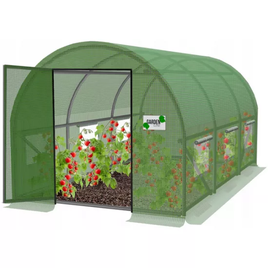 Садовая теплица Garden Line TUN3941 2x3x2m, 140 g/m3, Ø 25 mm, толщина 0.65 mm, с распашной дверью