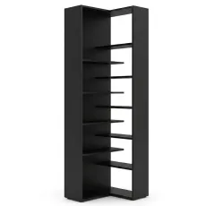 Raft de colț Fabrik Home Hardy, 52x52x200 cm Frasin negru