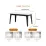 Masă pentru bucătărie Fabrik Home Crown, 140x90 cm extensibilă, Frasin alb/Antracit