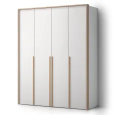 Шкаф Fabrik Home Marshal, 183x55x209 см, Белый/Белый жемчуг