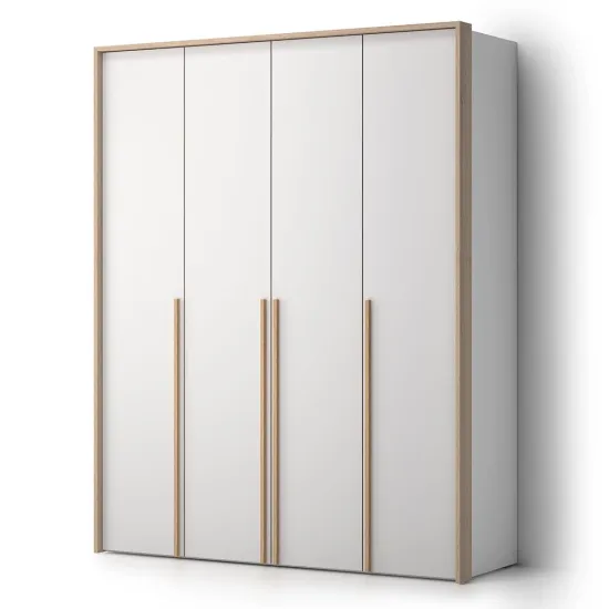 Dulap Fabrik Home Marshal, 183x55x209 cm, Alb/Alb