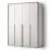 Dulap Fabrik Home Marshal, 183x55x209 cm, Alb/Alb
