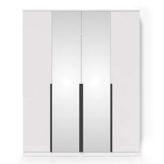 Шкаф Fabrik Home Linia c Зеркалами до пола, 160x50x200 см, Белый ясень