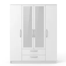 Dulap Fabrik Home Linia, 160x50x200 cm, Alb/Frasin alb