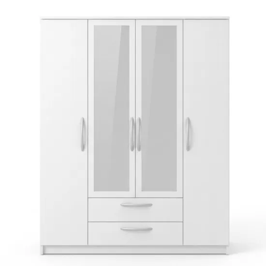 Шкаф Fabrik Home Linia, 160x50x200 см, Белый/Белый ясень