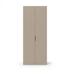 Dulap Fabrik Home Hardy cu 2 usi, 90x55x220 cm, Lut Gri/Alb