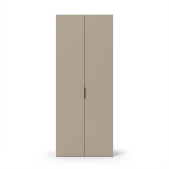 Dulap Fabrik Home Hardy cu 2 usi, 90x55x220 cm, Lut Gri/Alb
