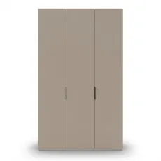 Dulap Fabrik Home Hardy 3 uși, 135x55x220 cm, Lut Gri/Alb