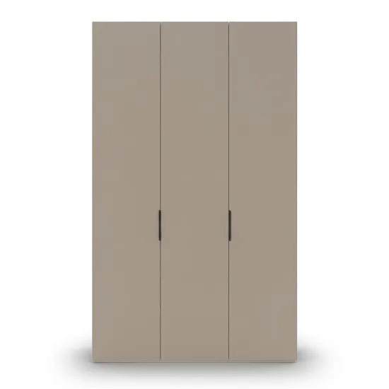 Dulap Fabrik Home Hardy 3 uși, 135x55x220 cm, Lut Gri/Alb