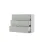Comodă Fabrik Home Hardy 3 sertare, 110x39x91 cm, Frasin alb/Gri deschis mat