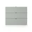 Comodă Fabrik Home Hardy 3 sertare, 110x39x91 cm, Frasin alb/Gri deschis mat