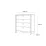 Комод с подсветкой Fabrik Home Clay 4 ящика, 100,4x50,2x112 см, Серая мышка