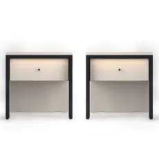 Noptiera cu iluminare Fabrik Home Clay set 2 buc, 40x40x41 см, Casmir