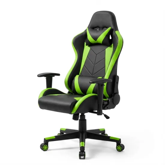 Fotoliu de gaming Fabrik Home Game, Black/Green