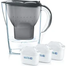 Cana filtranta 2,4 l Brita Marella cu 3 cartușe, Negru