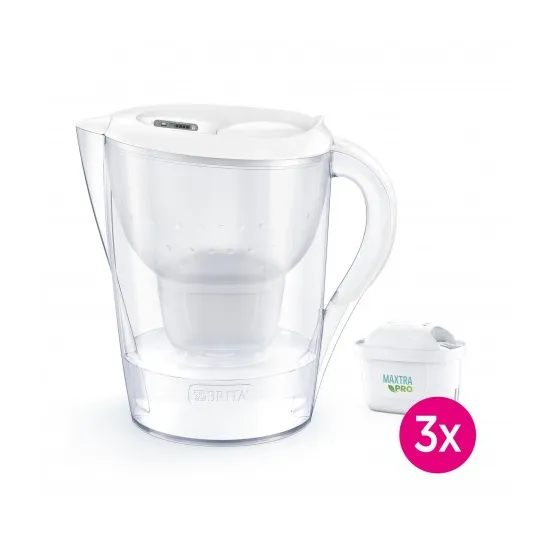 Cana filtranta 3,5 l Brita Marella XL cu 3 cartușe, Alb