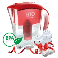Cana filtranta 2,8 l Fito Filter FF Gold cu 2 cartușe, Roșu