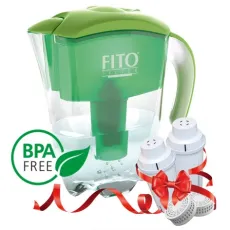 Cana filtranta 2,8 l Fito Filter FF Gold cu 2 cartușe, Verde
