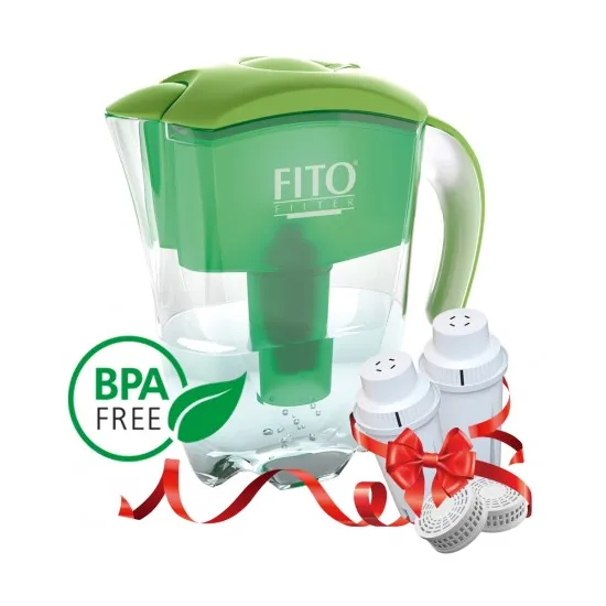 Cana filtranta 2,8 l Fito Filter FF Gold cu 2 cartușe, Verde