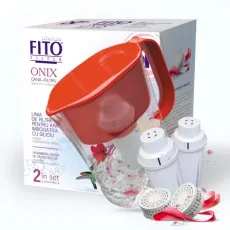 Cana filtranta 2,4 l Fito Filter FF Onix Si+ cu 2 cartușe, Roșu