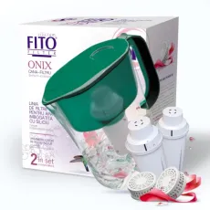 Cana filtranta 2,4 l Fito Filter FF Onix Si+ cu 2 cartușe, Verde