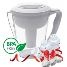 Cana filtranta 3,5 l Fito Filter FF Silver cu 3 cartușe, Alb
