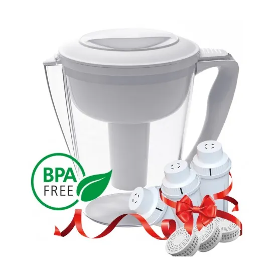 Cana filtranta 3,5 l Fito Filter FF Silver cu 3 cartușe, Alb