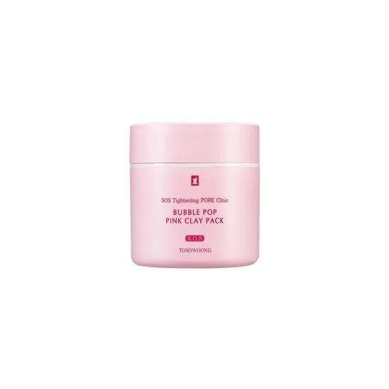 Tosowoong SOS Tightening Pore Clinic Bubble Pop Pink Clay Pack - Mască cu calamină și argilă roz