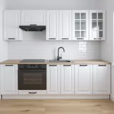 Кухня Yasen Сканди 2.4 м, МДФ, витрина, Белый